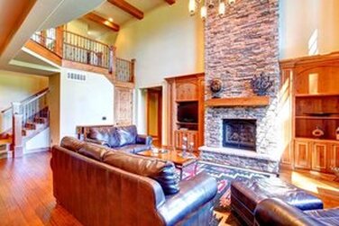 Stacked Stone Masonry Fireplace in Great Room